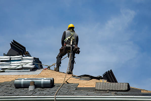 Professional Gutter Installation technician working in Plumsteadville, PA